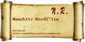 Naschitz Rozália névjegykártya