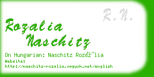 rozalia naschitz business card